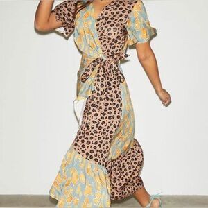 Never Fully Dressed Splice Animal Cordelia Wrap Dress